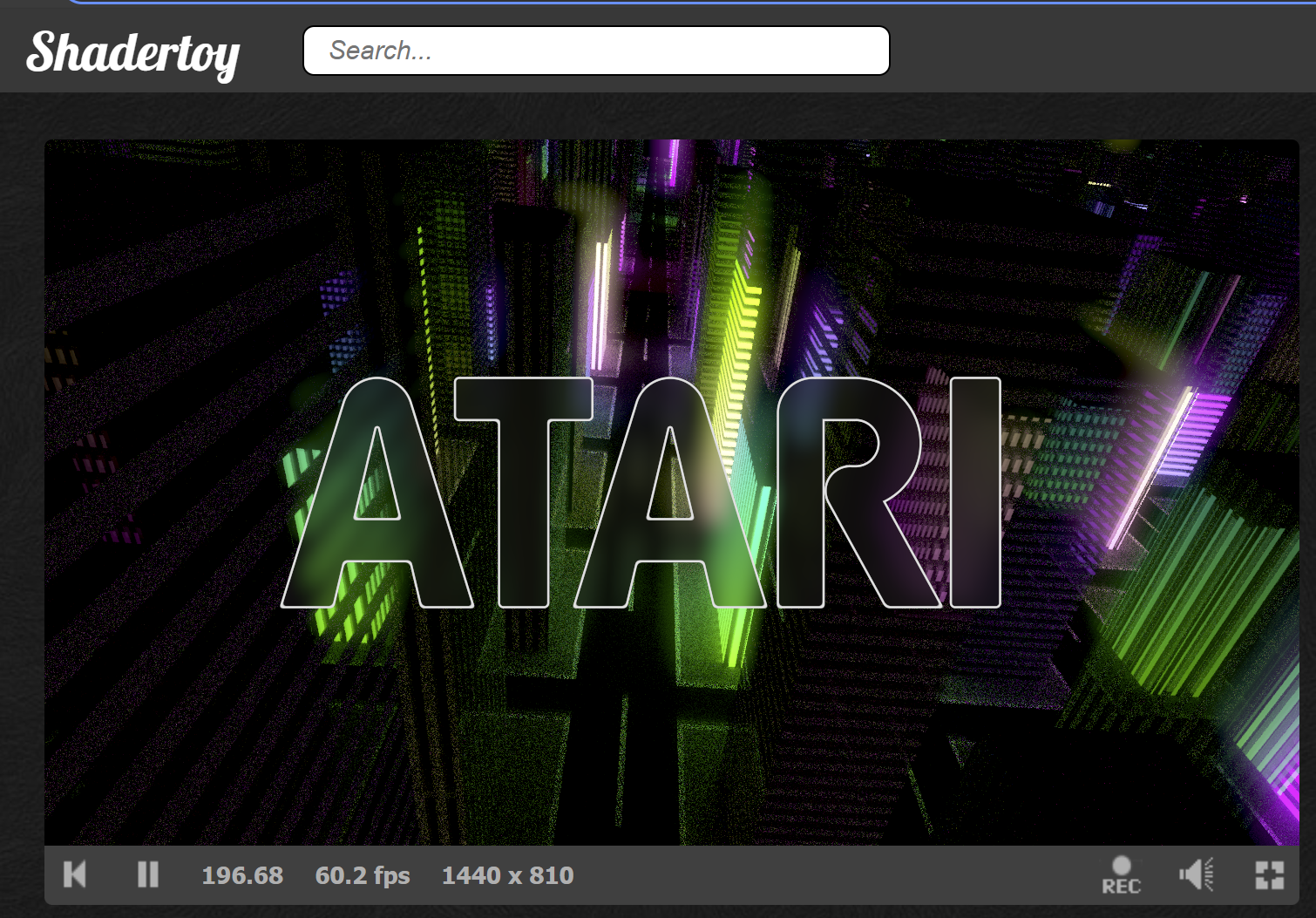 Futuristic city with Atari logo slapped on it